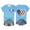 thumbnail image 2 of Alitao Red White And Blue Shirts,usa shirts for women,patriotic shirts for women,T Shirts for Women,Cotton Shirts,Graphic Tees,Z3-Blue,S, 2 of 3
