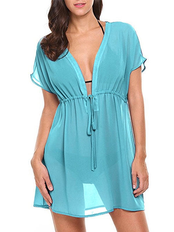 teal swimsuit cover up