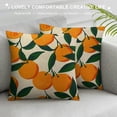 thumbnail image 3 of Creowell Mandarins Oranges Summer Fruits  Decorative Throw Pillow Case Cushion Cover Pillowcase for Couch Sofa Bed, 3 of 5