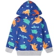 thumbnail image 2 of Toddler Boys Dinosuar Zip-Up Hoodie Winter Fall Long Sleeve Top 2-7 Years, 2 of 6