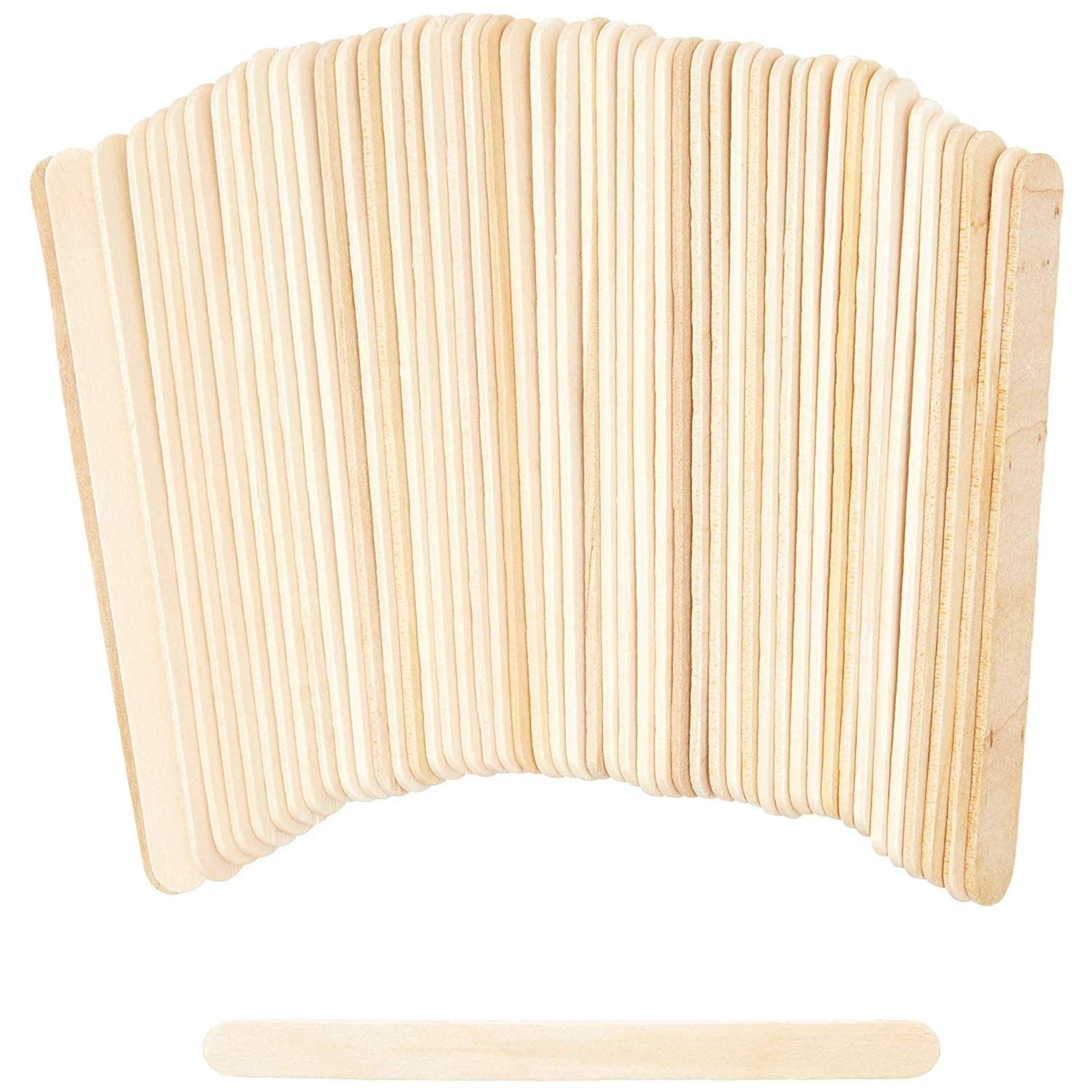 250 Count Mini Popsicle Sticks, Natural Wood Craft Bulk Ice Cream Stick