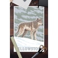 thumbnail image 2 of Yellowstone National Park, Wolf Scene (12x18 Wall Art Poster, Room Decor), 2 of 3