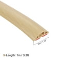 thumbnail image 2 of Uxcell D30 3.3ft Floor Cord Cover, Cord Cover Floor, Wire Cover, Wood Khaki, 2 of 6