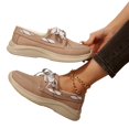 thumbnail image 4 of Willtoo Women's Low Top Canvas Shoes Lace Up Sneakers Lightweight Casual Walking Shoes Comfortable Soft Sole Non Slip Orthopedic Sneakers, 4 of 4