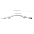 thumbnail image 2 of 30-inch Designer Maverick Double Arched Curved/Wave Bathroom Shower Grab Bar, Polished, 2 of 7