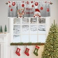 thumbnail image 4 of Valances for Windows Gray Christmas Rod Pocket Cafe Window Treatments Valance Curtains for Kitchen Bathroom Laundry Basement Windows 42"x12", 4 of 7