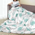 thumbnail image 6 of Fuzoiu Leaf Print Green Print Ultra-Soft Micro Fleece Blanket,All Seasons Flannel Throw, Lightweight Blanket for Bed, Sofa, Couch, Movie Night, Camping, and Travel-40"x30", 6 of 7