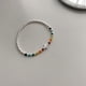 thumbnail image 3 of Pulsera de cuentas redondas con carita sonriente de plata esterlina S925 para mujer, diseño de nicho de verano para mujer, novia sencilla, 3 of 6