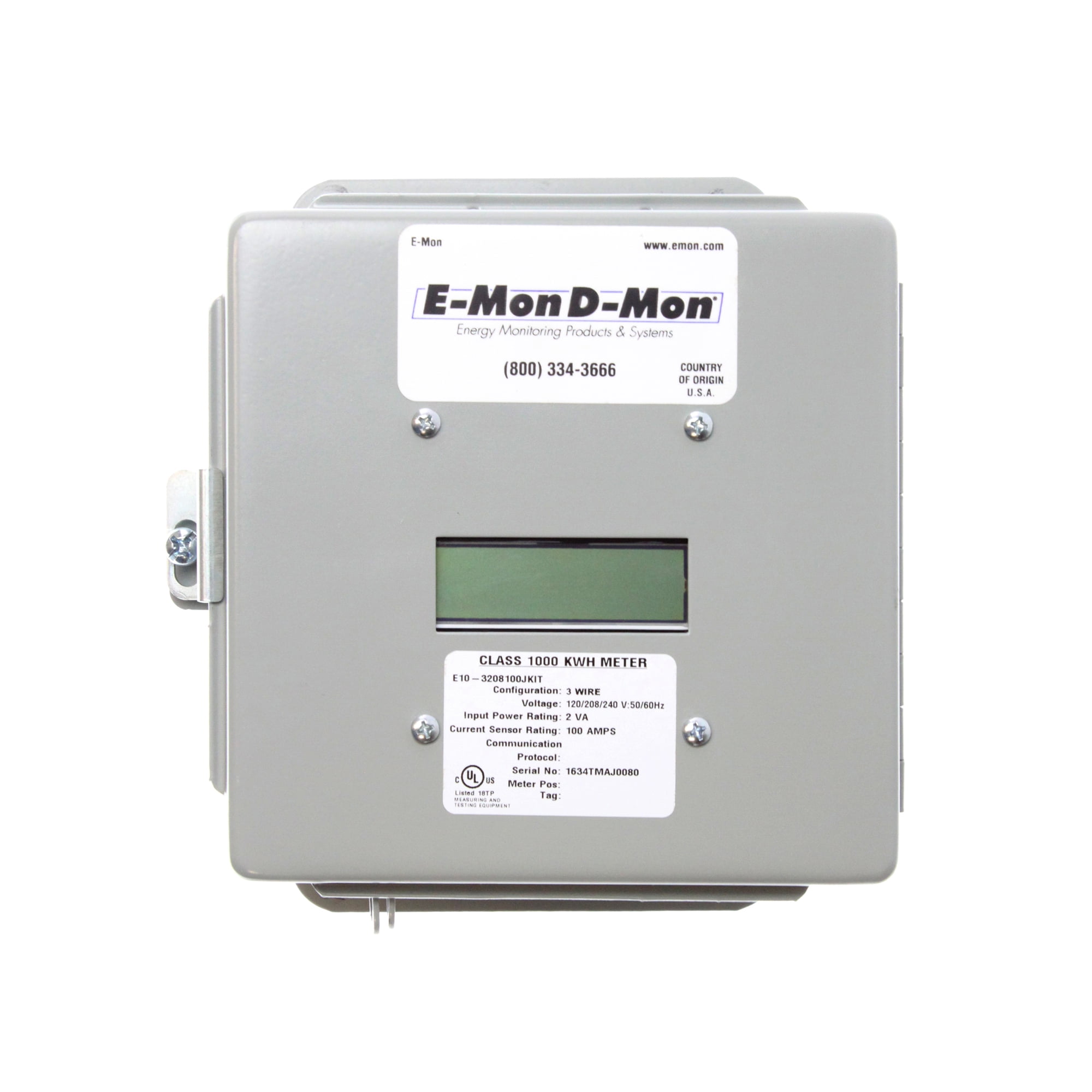 EMon DMon E20208200JKIT Electric Submeter, 120/208240V, 3Phase