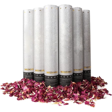 Rose Petals Party Confetti Cannon Biodegradable Rose & Marigold Petal Confetti Silver
