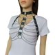 thumbnail image 2 of Sujetr de arnés para mujer, ajustable, con jaula, cinturón de cintura, correas de arnés para el cuerpo, juego de rol, ropa de clubes, Negro, Talla única, 2 of 3