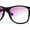 Black Purple, variant on Classic Iconic Silver Mirror Lens Horn Rim Sunglasses Shiny Black