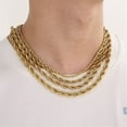 thumbnail image 5 of HIJONES Gold Rope Chain Necklace for Men Women Stainless Steel Twist Rope Chain Solid Jewelry Hip Hop Rock Chain 2.4MM 20 Inch Golden, 5 of 6