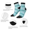 thumbnail image 5 of Naloa Teal Turquoise Wood Ankle Socks for Women Non Slip Socks No Show Socks Classic Low Cut Casual Socks Casual Socks, 5 of 7