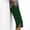 A_ Army Green, variant on Women's Summer Casual Solid Capri Pants Elastic Waist Button Slit Cropped Green XXXXXL