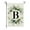 B, variant on TOUMENY Personalized Garden Flag, Custom First Letter Flax Hanging Banner, Durable Double-Sided Outdoor Decorative Welcome Sign for Courtyard Gate