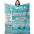 thumbnail image 1 of LHSHID Gifts for Wife/Her Wife Birthday Gift Anniversary Wedding Gift for Her Blanket Anniversary/Birthday Gifts for Wife Wife Gifts from Husband for Anniversary/Christmas/Valentines 60"x80", 1 of 6