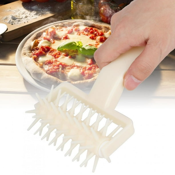 Perforadora de masa de plástico para hacer pizzas y galletas, rodillo para masa diseñado para precisión