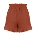 thumbnail image 6 of JINMGG Shorts for Women Clearance $5 Women Shorts Summer Casual Loose Solid High Waist Ruffles Short Hot Pink XXL, 6 of 6