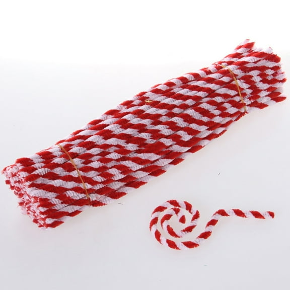 EXHUMKY 100Pcs Multi Color DIY Metal Sticks Plush Wrapped Twistable Stems for Imaginative Craft Use