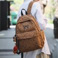 thumbnail image 5 of Yucurem Large Capacity Aesthetic Corduroy Bow Printed Backpacks, Lightweight Coquette Backpack with Bowknot for Travel Work Daily Use (Brown), 5 of 6