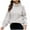 DT--White, variant on DailyTrove Women's Cable-Knit Turtleneck Sweater, Long Sleeve, Winter Casual & Office Wear, Warm Wool , Plus Size Friendly