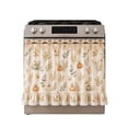 thumbnail image 2 of Farmhouse Floral Oven Curtain, Ruffle Trim with Ribbon Ties, Decorative Stove & Cabinet Dust Cover, Rustic Style Kitchen Decor for Cottage Home, 2 of 6