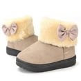 thumbnail image 2 of Quealent Winter Boots Boys Girls Soft Warm Shoes Toddler Black Snow Boots (Toddler/Little Kid) Beige for Size 8, 2 of 6