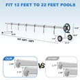 thumbnail image 2 of Towallmark Aluminum Pool Cover Reel System, Heavy Duty Solar Cover Reel For Inground Pools, Rust Proof Frame With Upgraded Bearings, Durable Pool Maintenance Equipment, 2 of 7