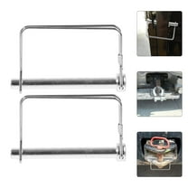 Supvox 2Pcs Tow Hitch Pins Heavy Duty Locking Trailer Pins Plated Silver Zinc Alloy Durable