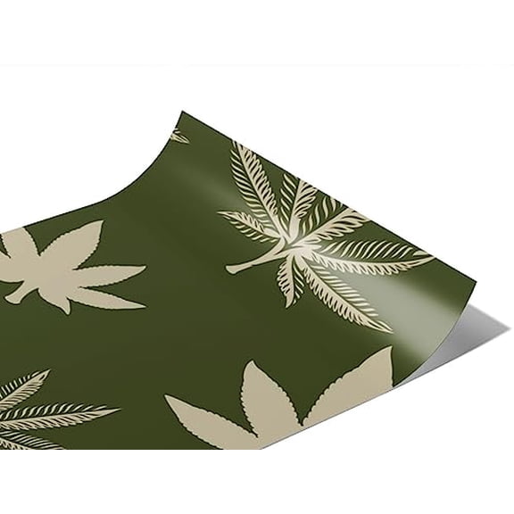 Rwraps Cannabis Cool Cannabanoid Gloss Vinyl Film Wrap 59in x 6in Vinyl Vehicle Car Film Sheet Roll