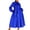 Blue, variant on fartey Women Trendy A Line Dresses With Bow Tie Puff Long Sleeve Sundress Tunic FIt Solid Color Maxi Dress Elegant Fashion Flared Holiday Party Sundresses with Pockets