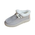thumbnail image 3 of Mfakffe Womens Winter Ankle Boots Lace Up Round Toe Warm Flat Shoes Cozy Cold Weather Casual Non Slip Snow Booties, 3 of 5