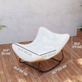thumbnail image 3 of Outsunny Outdoor Rocking Chair, Oversized Patio Egg Chair, Cream White, 3 of 10