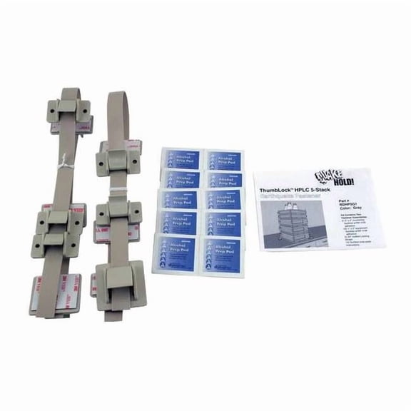 Quakehold! HPLC 5-Stack Fastener Kit,Gray RD.HP.5G.1