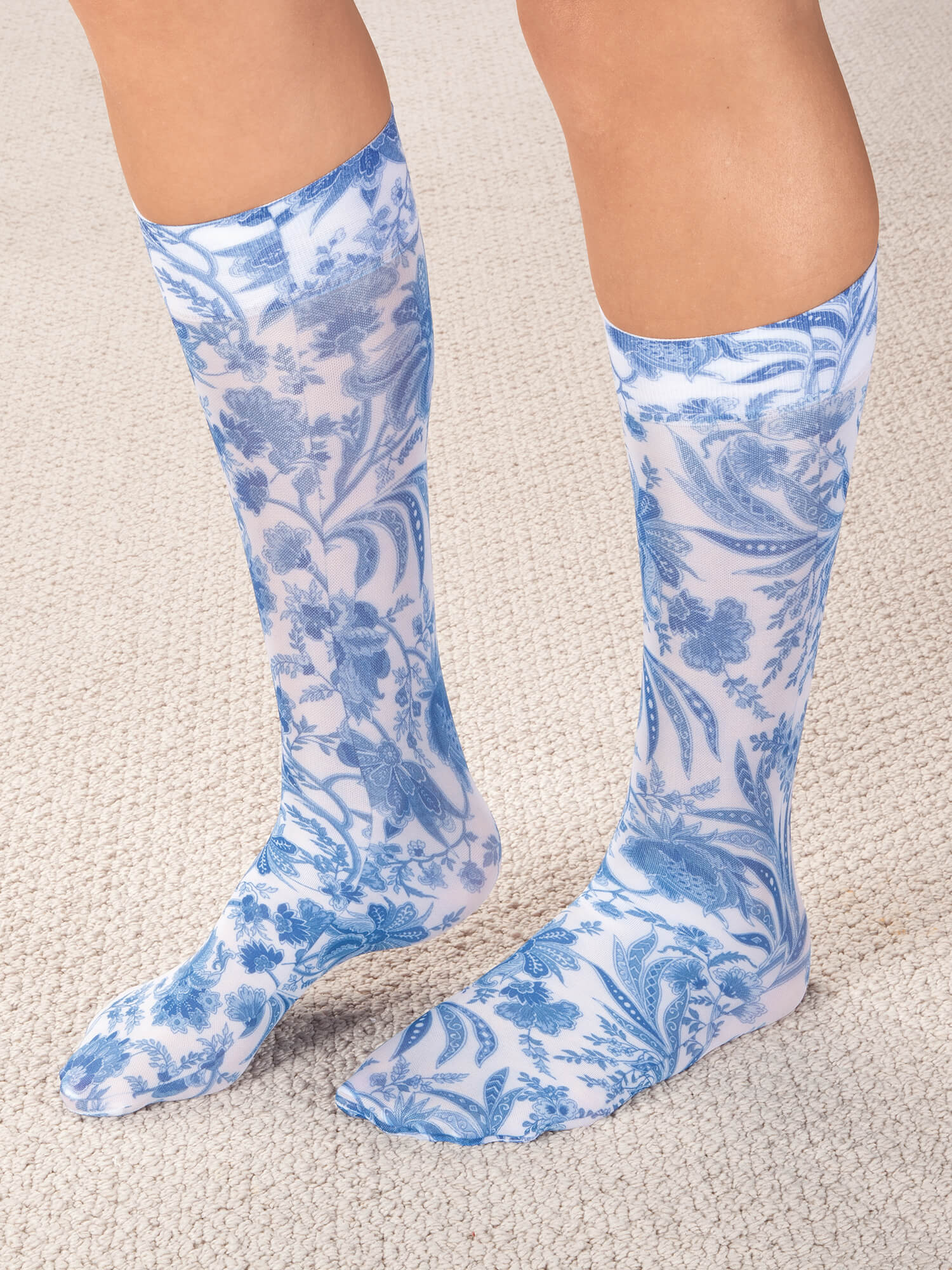Celeste Stein Compression Socks 20-30mmHg, Blue Paisley, Regular