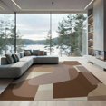 thumbnail image 2 of ODIKA 8'x10' Washable Area Rug Non-Shedding, Easy Care, Brushstroke Asymmetric Blocks Large Watercolor Abstract Neutral Beige Playful for King Size Bedroom Under Bed, Master Suite, 2 of 7
