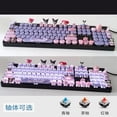 thumbnail image 3 of Teclado mecánico de 87/104 teclas Sanrio Kawaii Kuromi My Melody Cinnamoroll Teclado para juegos de anime con conexión en caliente Eje rojo té verde, 3 of 5