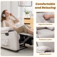 thumbnail image 3 of YSICK Small Recliner Chair for Small Spaces with Footrest Linen Living Room,Beige, 3 of 6