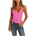 thumbnail image 2 of Juesizh Tank Tops for Women U Neck Sleeveless Basic Shirts Summer Casual Solid Color T Back Cutout Tank Top, S-L, 2 of 9