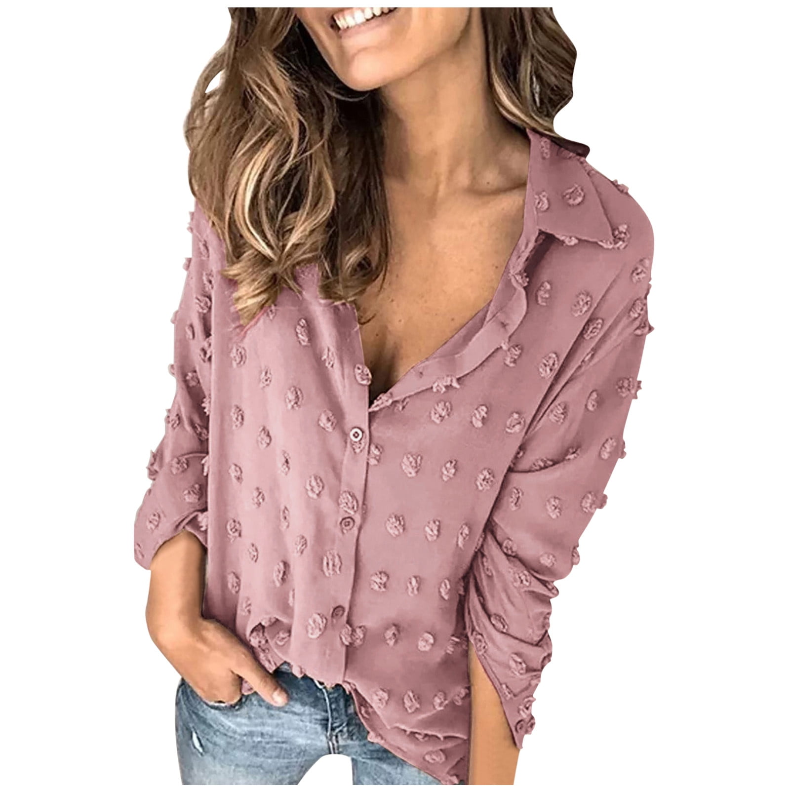 puffy polka dot shirt