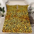 thumbnail image 2 of Manfei Brown Cheetah Print Queen Sheet Sets, Wild Animal Theme Flat Sheet, Ombre Leopard Print Queen Fitted Sheet, Ultra Soft Home Decor 4-Piece, 2 of 7