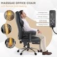 thumbnail image 4 of Executive Office Chair With Footrest-6 Point Massage & heated , High Back PU Leather & ergonomic Lumbar Support, 4 of 9