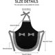 thumbnail image 2 of 2 Pcs Women Cute Apron, Ladies Black Aprons With Acsergery 2 Pockets, Waterproof Kitchen Gift, 2 of 5