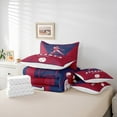 thumbnail image 6 of jejeloiu Atlanta Bedding Comforter Set 7-Piece,Ball Game Lover King Bedding Sets,Baseball Sport City Bed Sheets For Children,Super Cozy Room Decor Reversible, 6 of 8