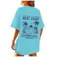 thumbnail image 2 of Hawaiian Hibiscus Tshirt Women Oversized Beach T Shirts Aesthetic Flower Graphic Tees Preppy Cute Shirts for Teen Girls, 2 of 7