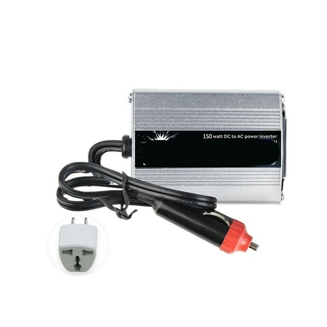 Convertisseur de Puissance 150W Micro Voiture Inverter 12V24V à 110V avec Port USB & Type-C pour Maison, RV, Refroidissement Rapide avec Bruit Minimal