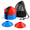 Red+Blue, variant on Orange 60-Pack Flexible Flat Disc Soccer Cones with Carry Bag