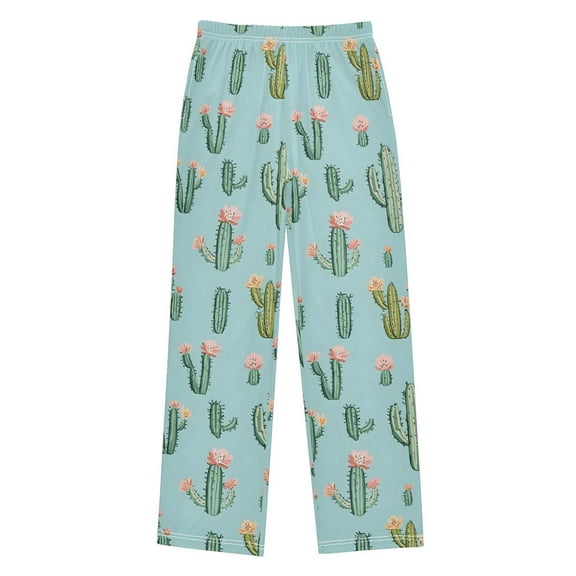 joogoo Cactus Flower Pajama Pants Pj Bottoms Sleepwear Lounge L