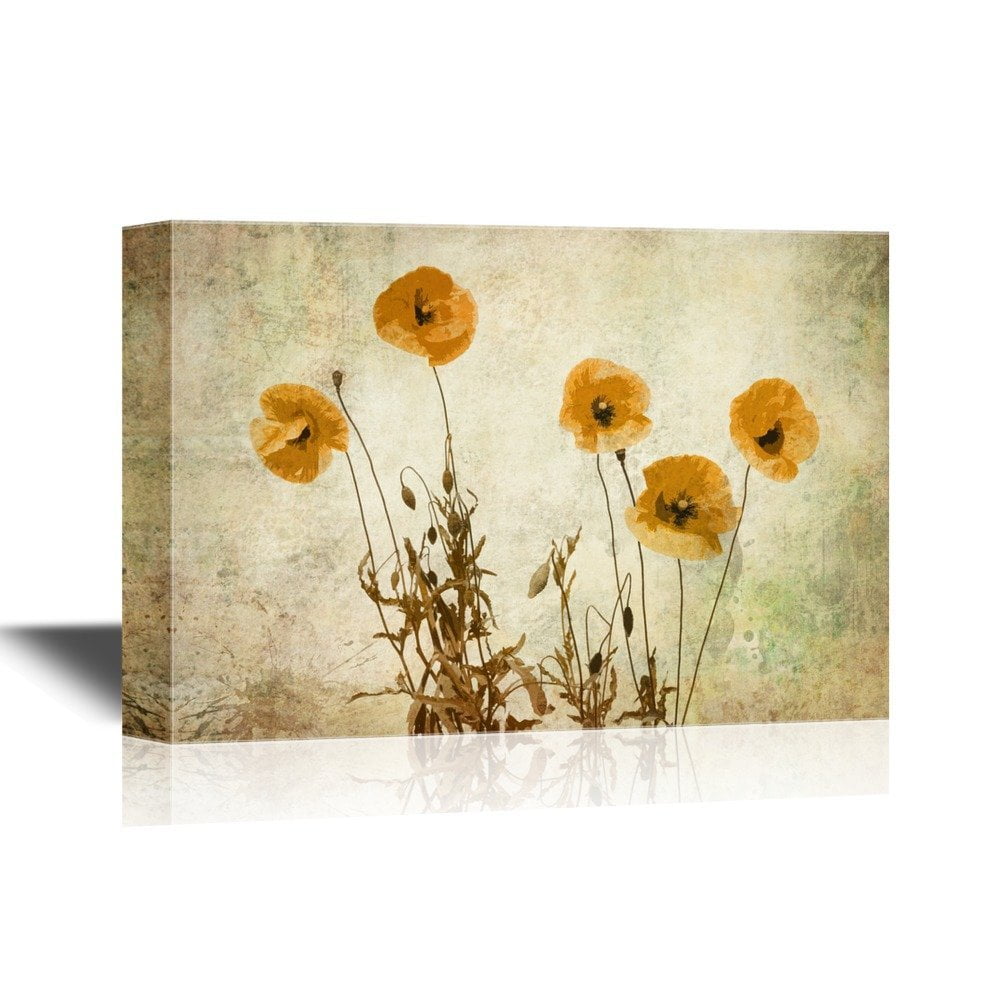 Wall26 Canvas Wall Art Yellow Poppies Gallery Wrap Modern Home